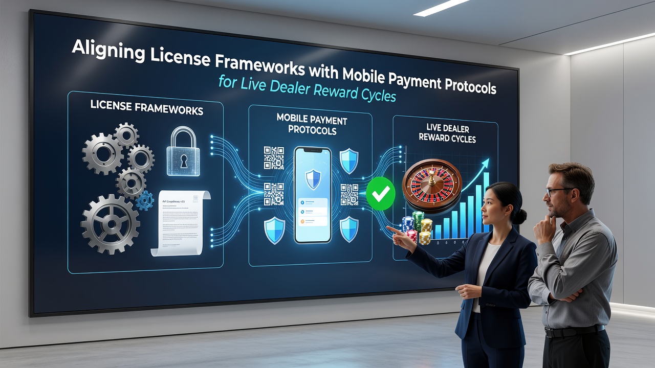 Technische Darstellung mobiler Zahlungsprotokolle und Lizenzabgleiche in Live-Dealer-Systemen