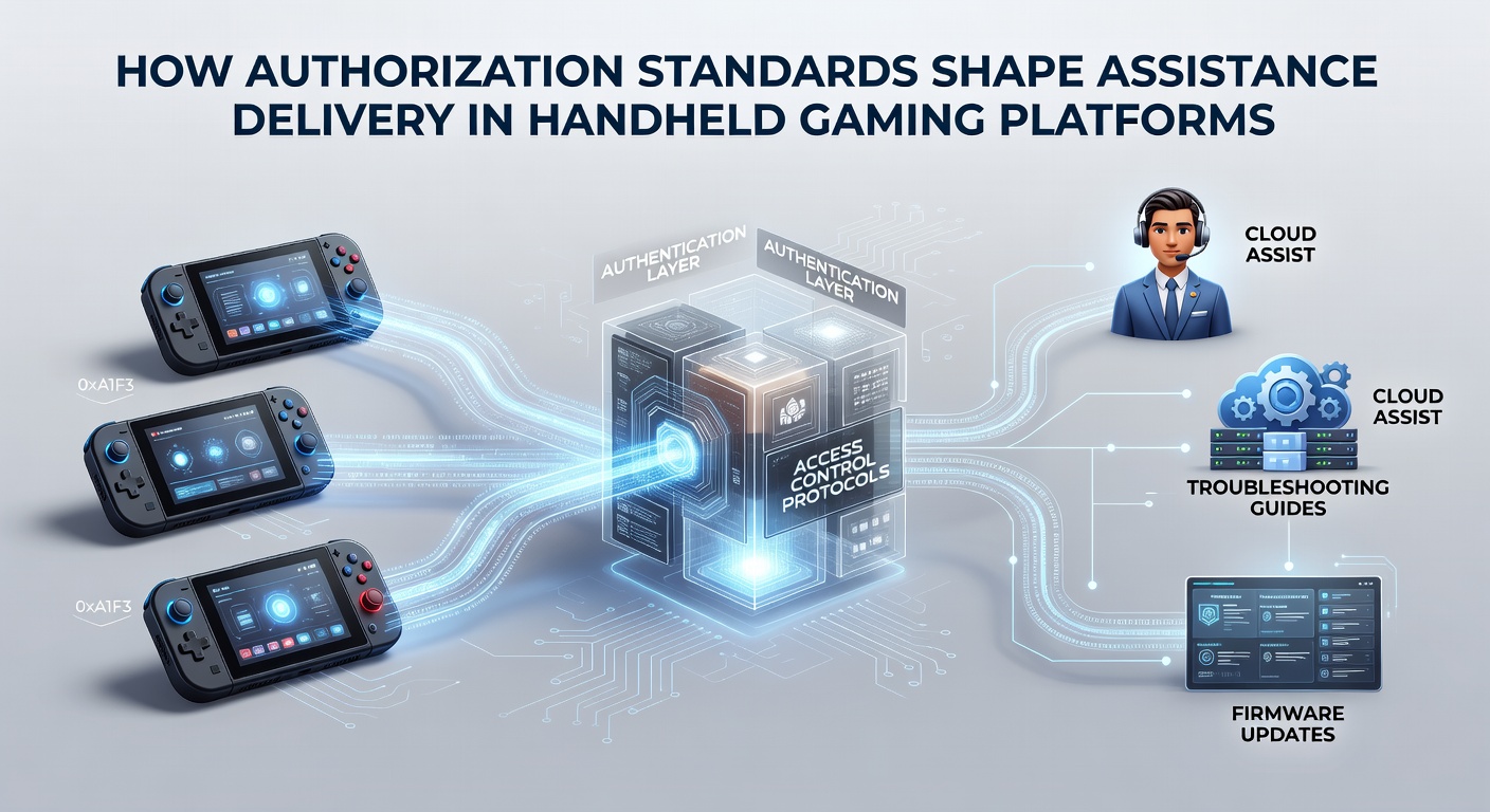 Technische Darstellung von Authentifizierungsflüssen und Support-Systemen auf mobilen Gaming-Geräten