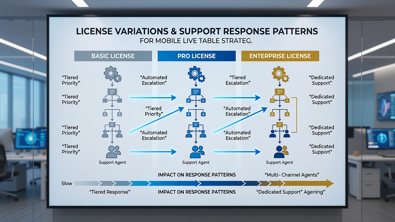 Analyse von Support-Protokollen und Lizenzeinflüssen auf mobile Live-Tisch-Erfahrungen