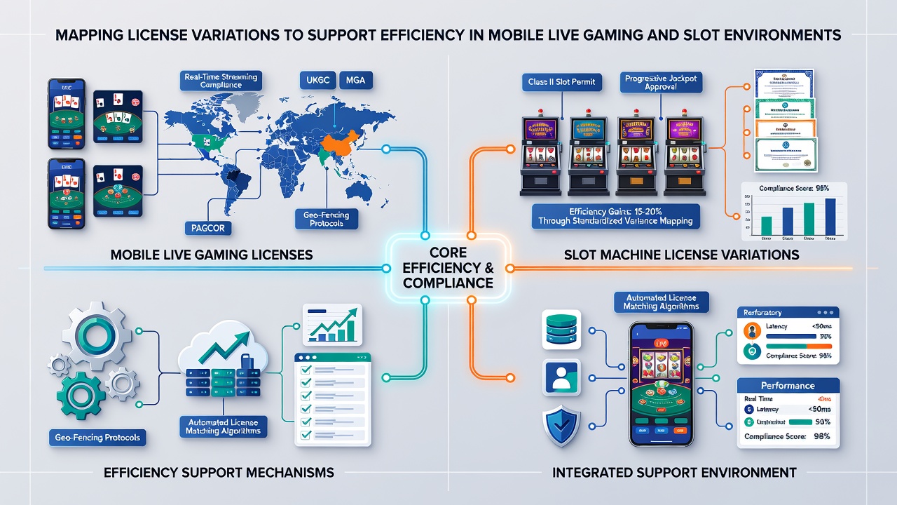 Illustration von Support-Workflows und Lizenz-Mappings in mobilen Casino-Umgebungen