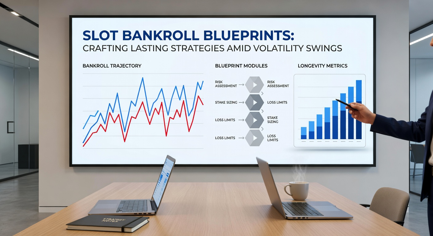 Diagramm mit Bankroll-Kurven, die Strategien bei Volatilitätsschwankungen darstellen